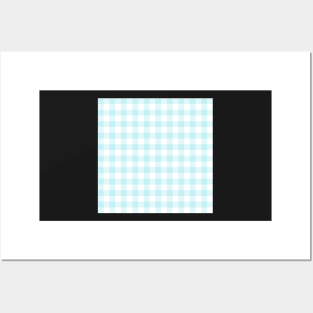 Teal Gingham Posters and Art